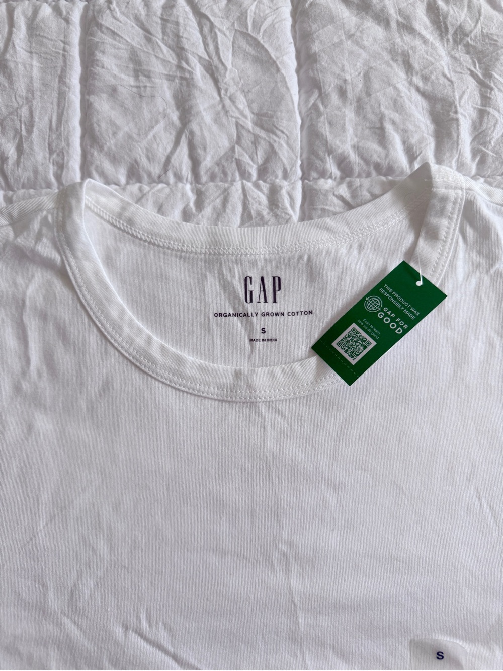 {GAP} White Crew Neck Cotton Short Sleeve Tee Shirts-2 | S - Picture 3 of 5